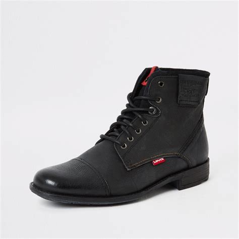 levis quality leather boots|levi's men's boots black.